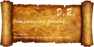 Damjanovics Renátó névjegykártya